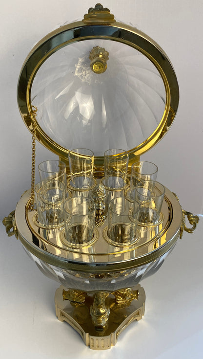 Martin Benito Crystal Vodka Server, Benito Crystal & Ormolu Liquor Server — detail 7