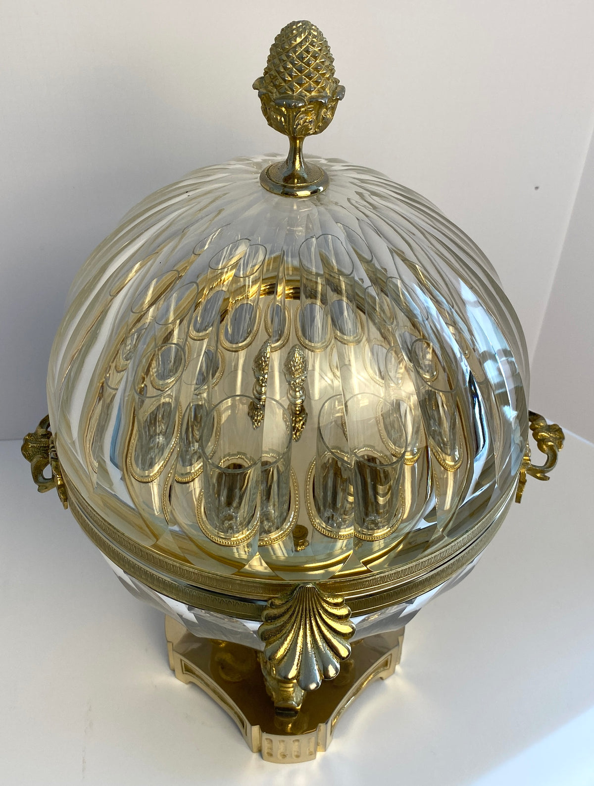 Martin Benito Crystal Vodka Server, Benito Crystal & Ormolu Liquor Server — detail 5