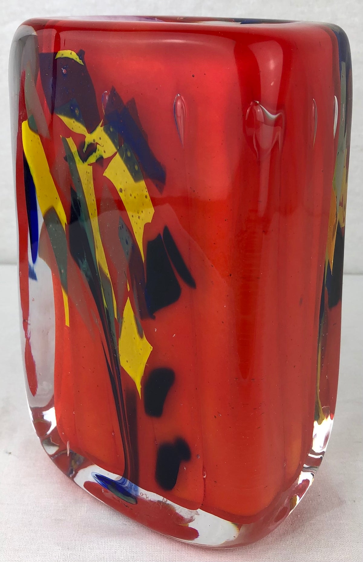 French Mid-Century Layered Art Glass Vase by Raymond Branly, 1950s–1960s — detail 10