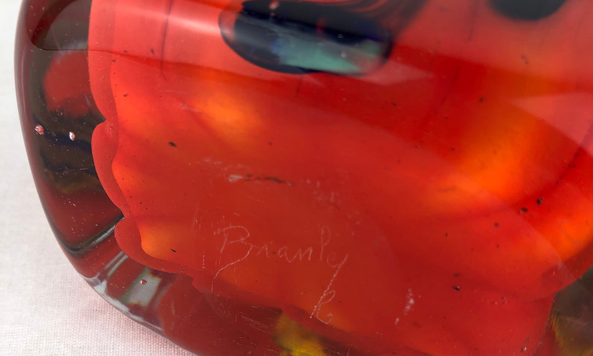 French Mid-Century Layered Art Glass Vase by Raymond Branly, 1950s–1960s — detail 3