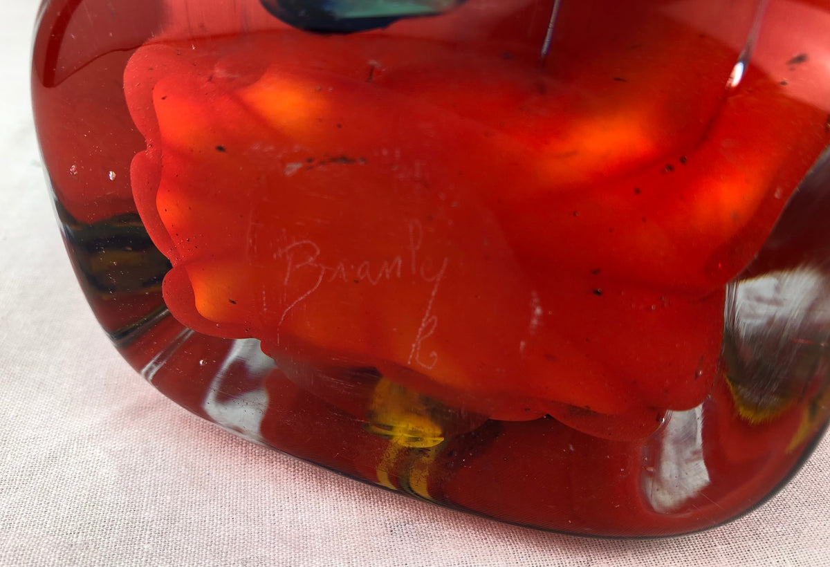 French Mid-Century Layered Art Glass Vase by Raymond Branly, 1950s–1960s — detail 4