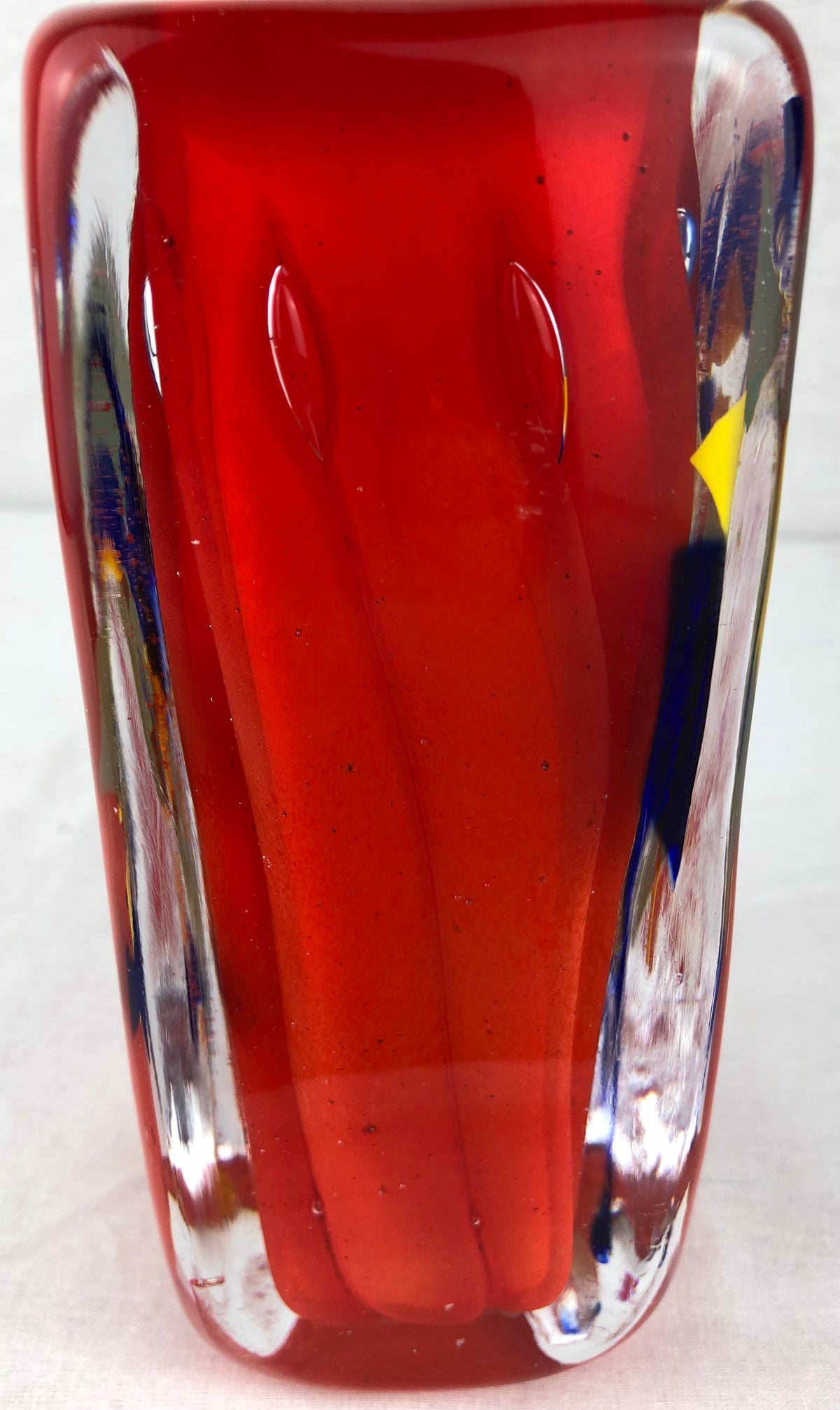 French Mid-Century Layered Art Glass Vase by Raymond Branly, 1950s–1960s — detail 7