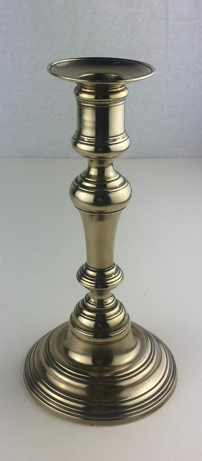 Pair of French Solid Brass Candlesticks — detail 3