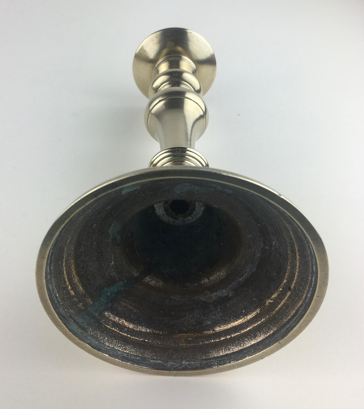 Pair of French Solid Brass Candlesticks — detail 6