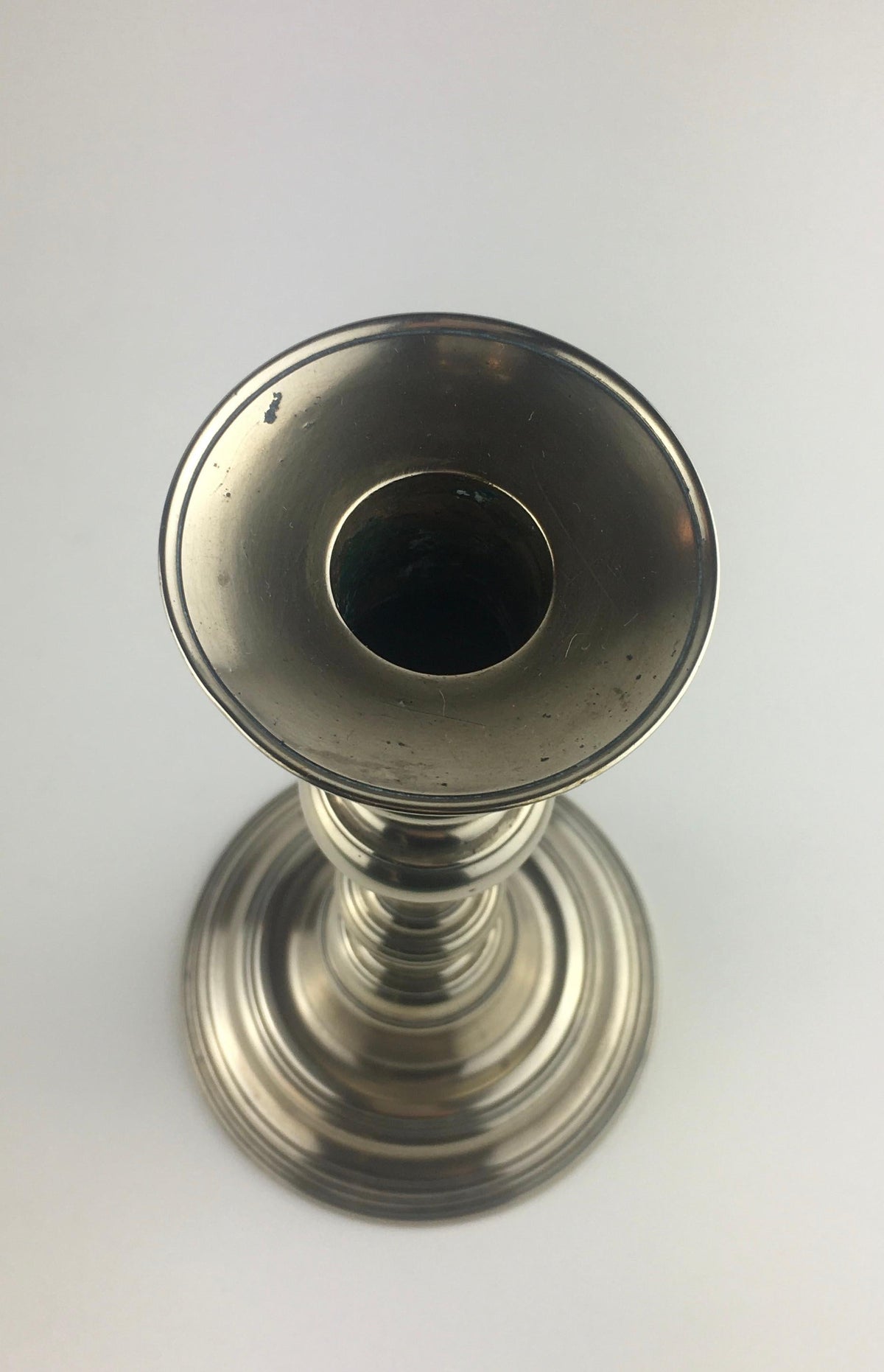 Pair of French Solid Brass Candlesticks — detail 10