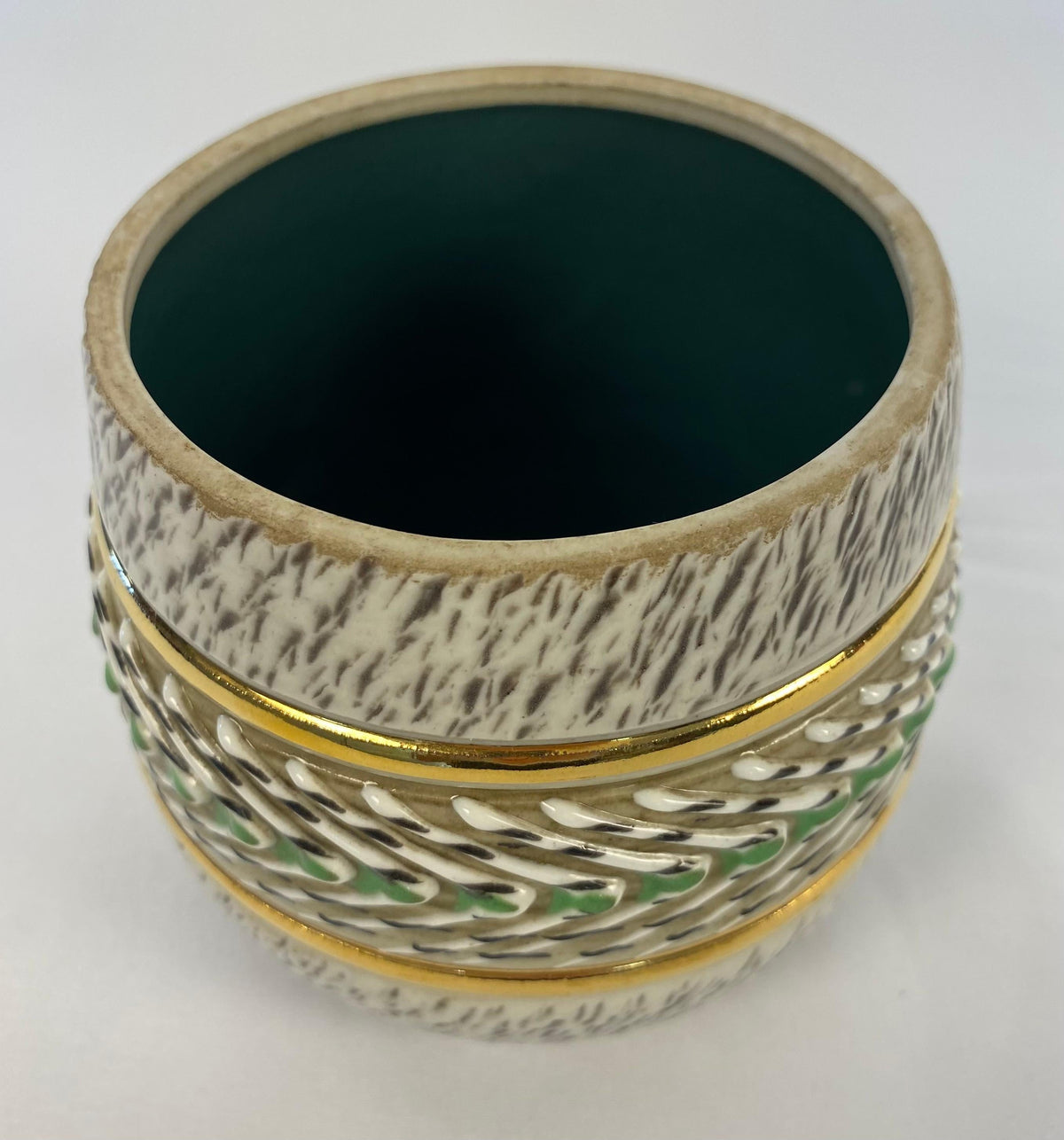 French Ceramic Jewelry Box Signed Lucien Brisdoux — detail 4