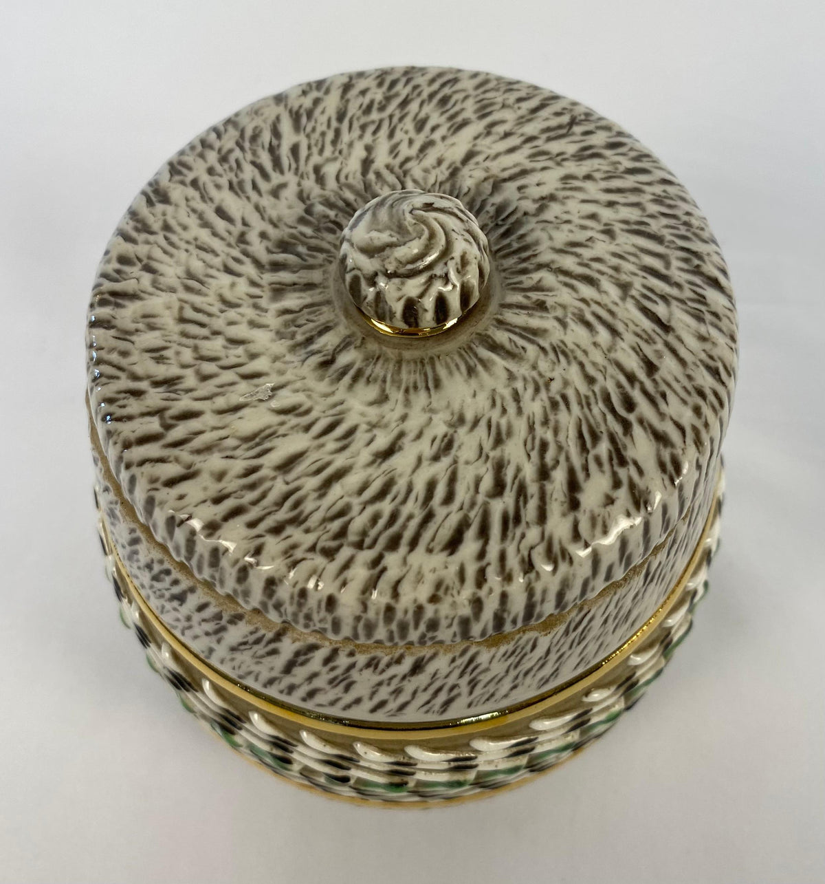 French Ceramic Jewelry Box Signed Lucien Brisdoux — detail 6