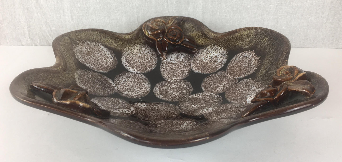 French Midcentury Ceramic Bowl, Earth Tones — detail 2