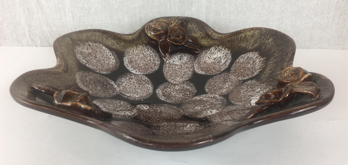 French Midcentury Ceramic Bowl, Earth Tones — detail 2