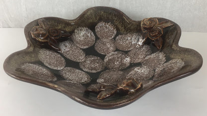 French Midcentury Ceramic Bowl, Earth Tones — detail 7