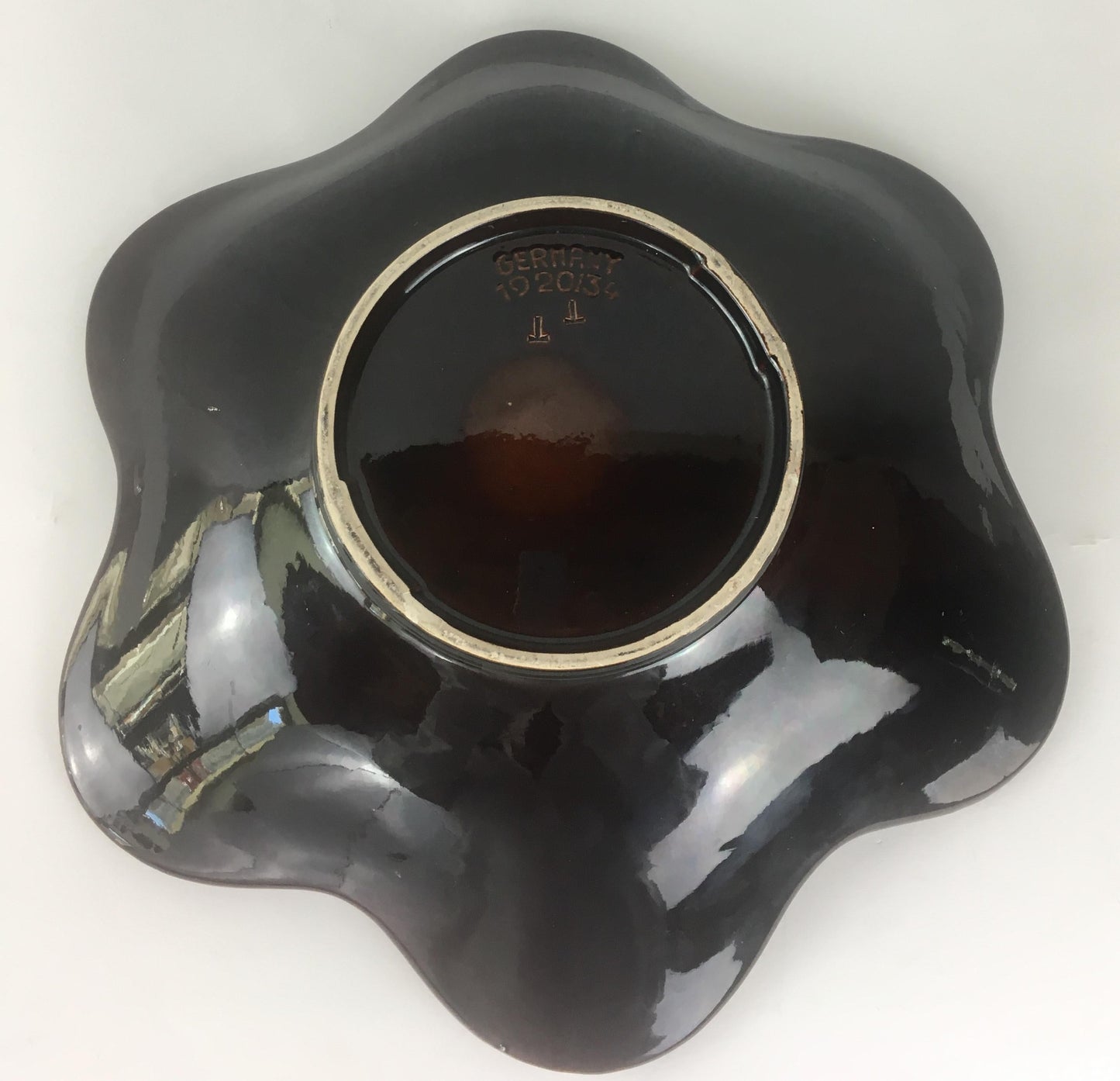 French Midcentury Ceramic Bowl, Earth Tones — detail 8