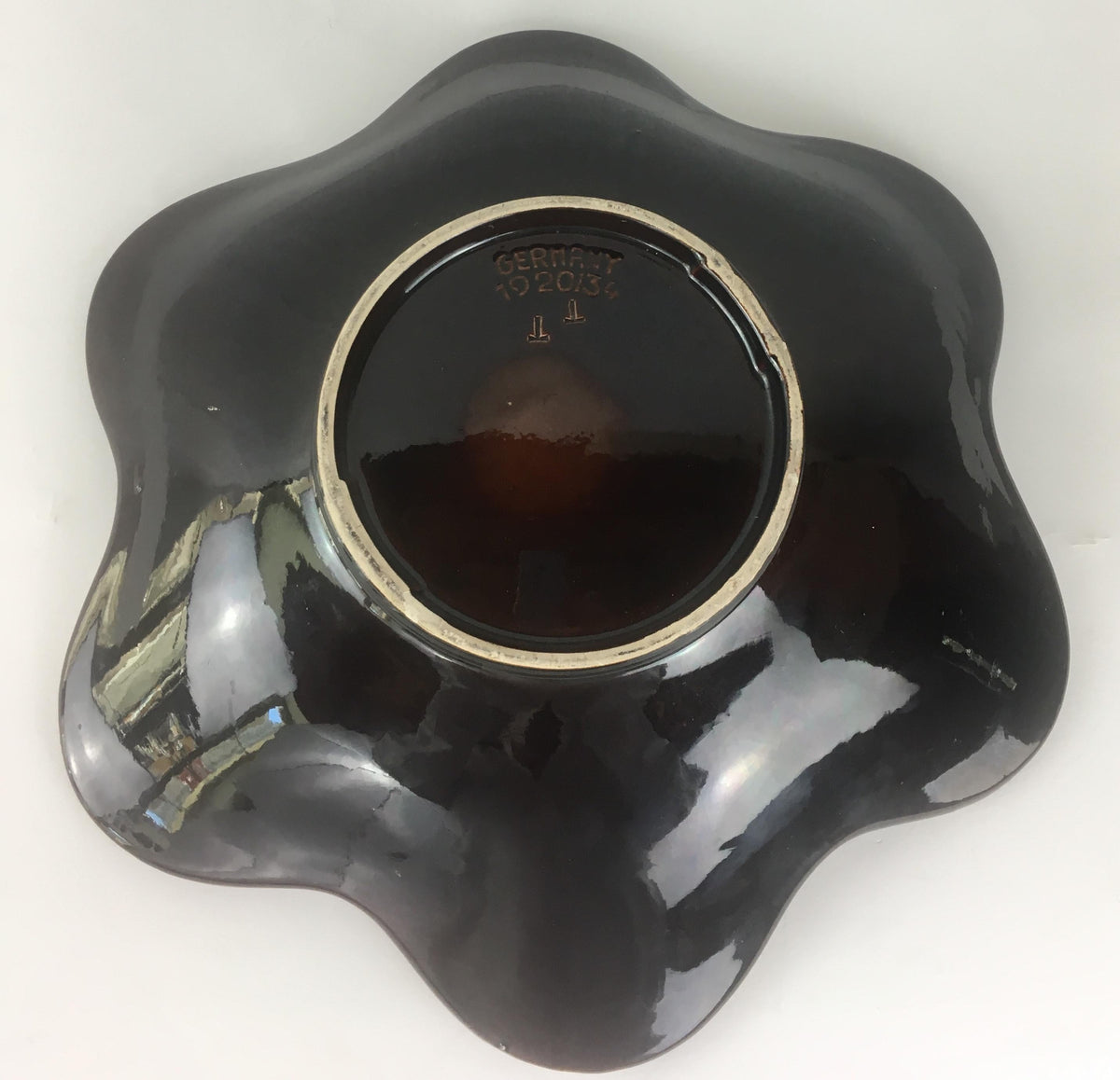 French Midcentury Ceramic Bowl, Earth Tones — detail 8