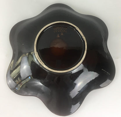 French Midcentury Ceramic Bowl, Earth Tones — detail 8