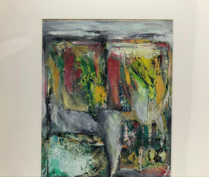 Original Abstract Painting by C. Azuelos in the Manner of Barbara Kreitman — detail 3