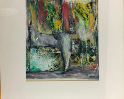 Original Abstract Painting by C. Azuelos in the Manner of Barbara Kreitman — detail 4