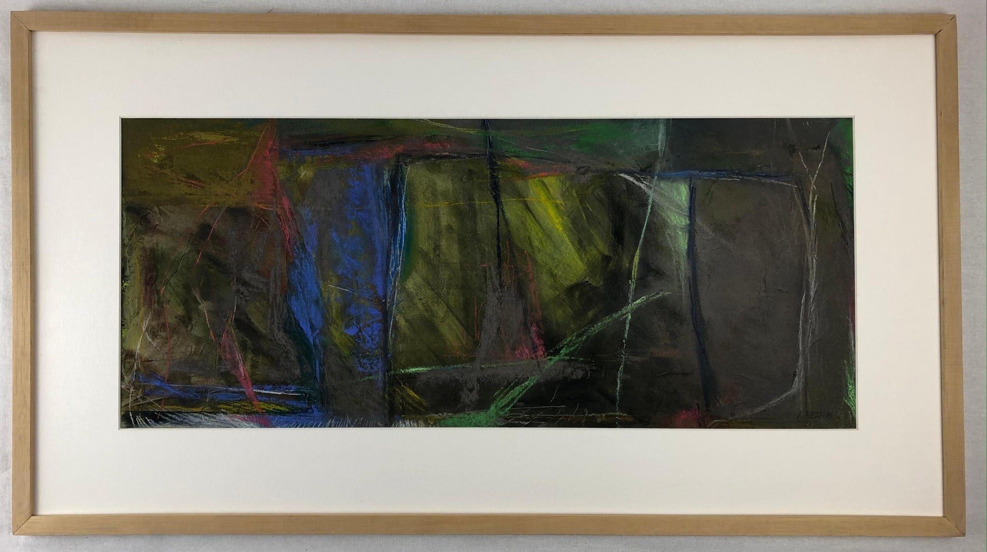 Original Abstract Painting Signed C. Azuelos in the Manner of Frank Avray Wilson — detail 4