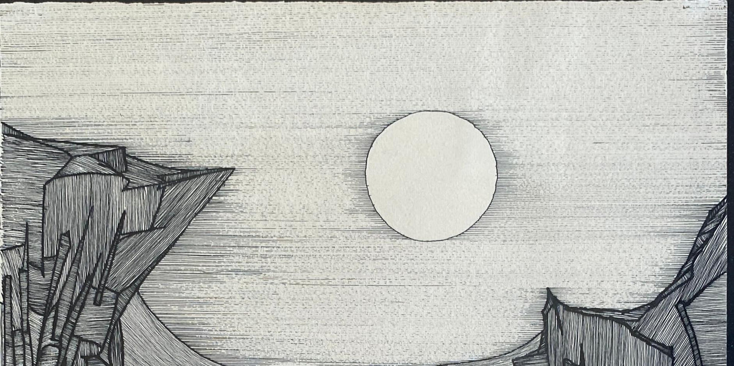 Original Black and White Drawing signed Callet — detail 7