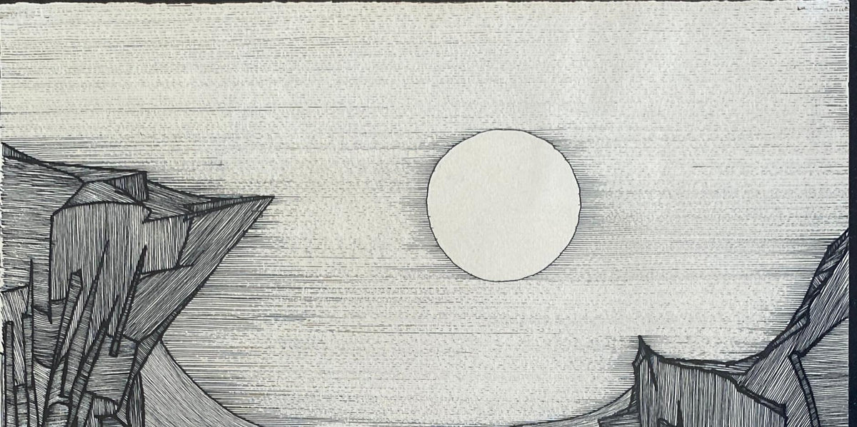 Original Black and White Drawing signed Callet — detail 7