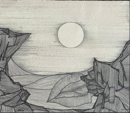 Original Black and White Drawing signed Callet — detail 3