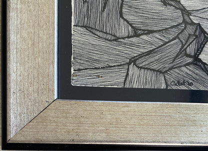 Original Black and White Drawing signed Callet — detail 2
