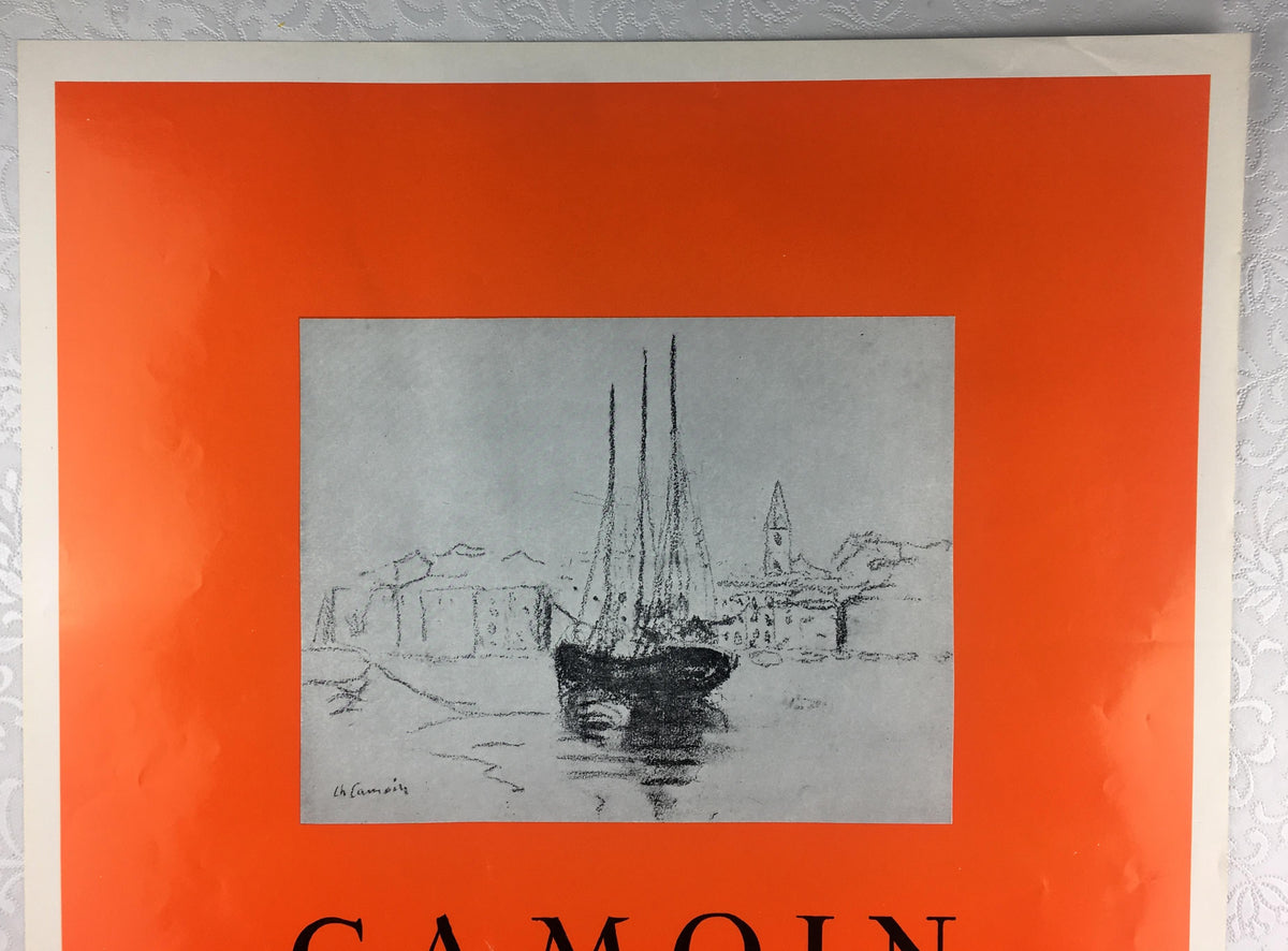 1970s Original Charles Camoin Seascape Art Exhibiton Poster — detail 5
