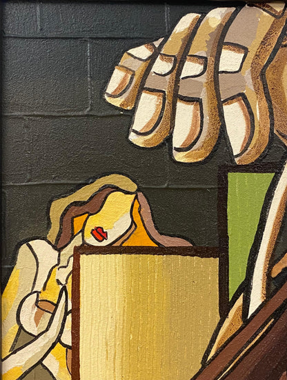 Franklin Cassierra Oil on Canvas Painting Jazz Musician — detail 5