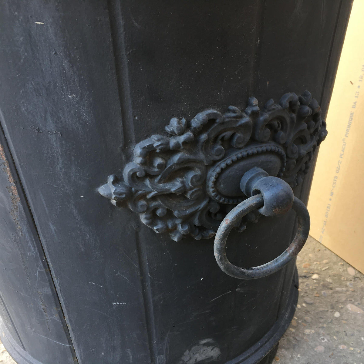 19th Century French Cast Iron Garden Planter or Urn from Beverly Hills Estate — detail 3