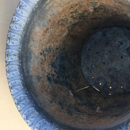 19th Century French Cast Iron Garden Planter or Urn from Beverly Hills Estate — detail 6