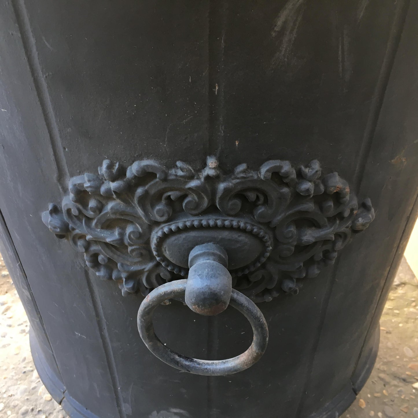 19th Century French Cast Iron Garden Planter or Urn from Beverly Hills Estate — detail 8
