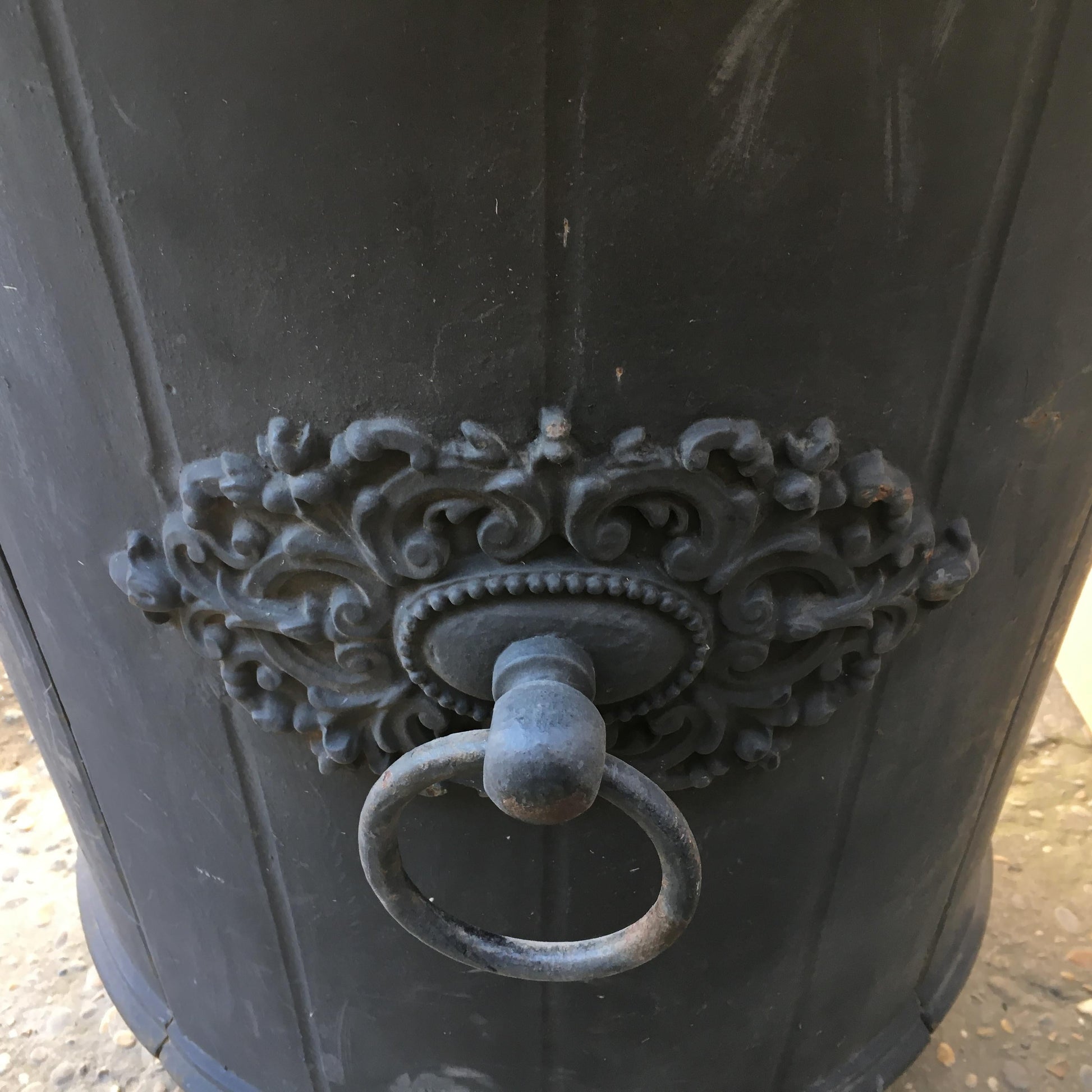 19th Century French Cast Iron Garden Planter or Urn from Beverly Hills Estate — detail 8