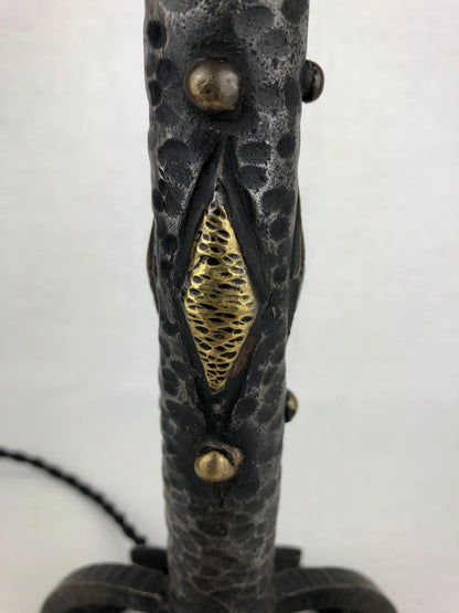 Leon Chapelle French Art Deco Table Lamp, Manner Charles Schneider & Voutier — detail 2