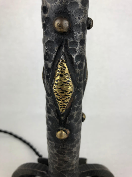 Leon Chapelle French Art Deco Table Lamp, Manner Charles Schneider & Voutier — detail 2