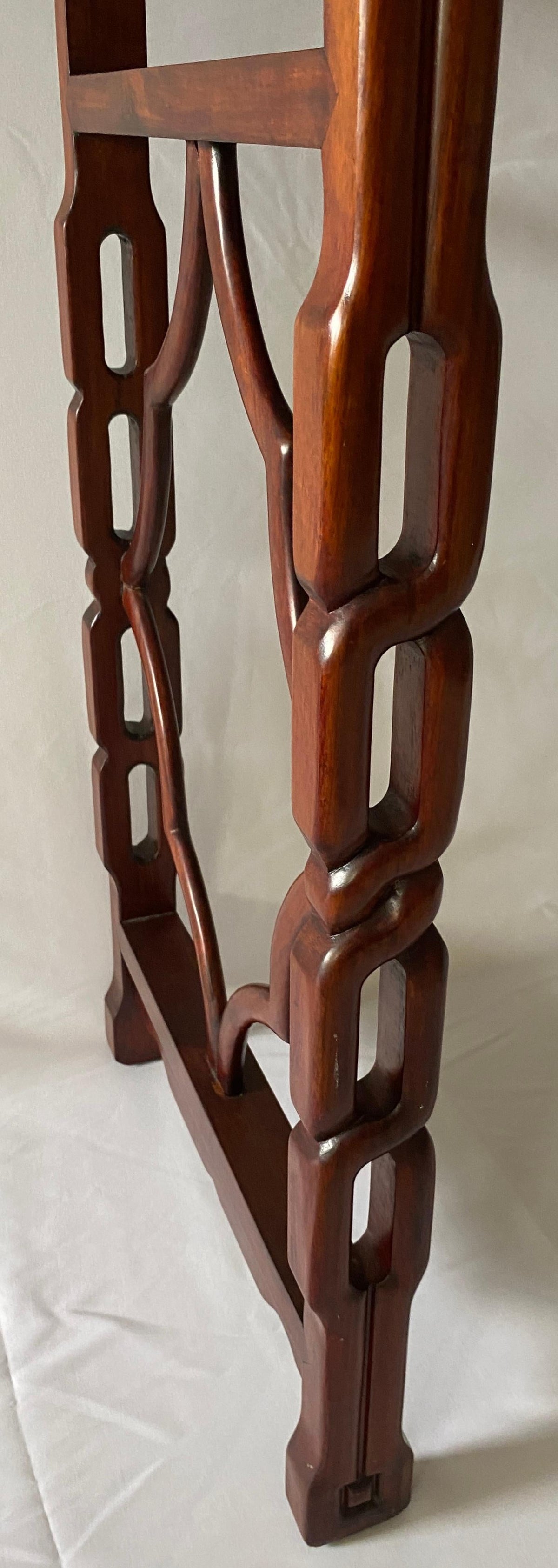 Large Chinese Hand Carved Dragon Altar Table or Rosewood Entry Table — detail 2