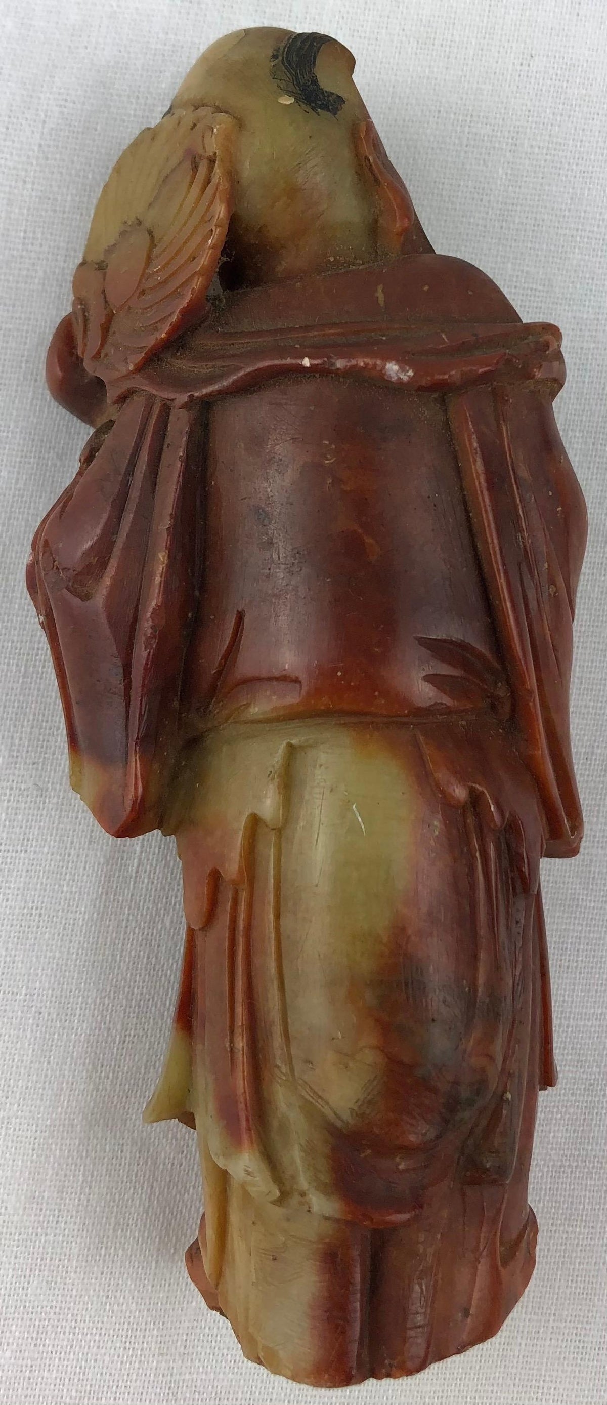 Hand Carved Chinese Figurative Statue or Sculpture, Marble — detail 2