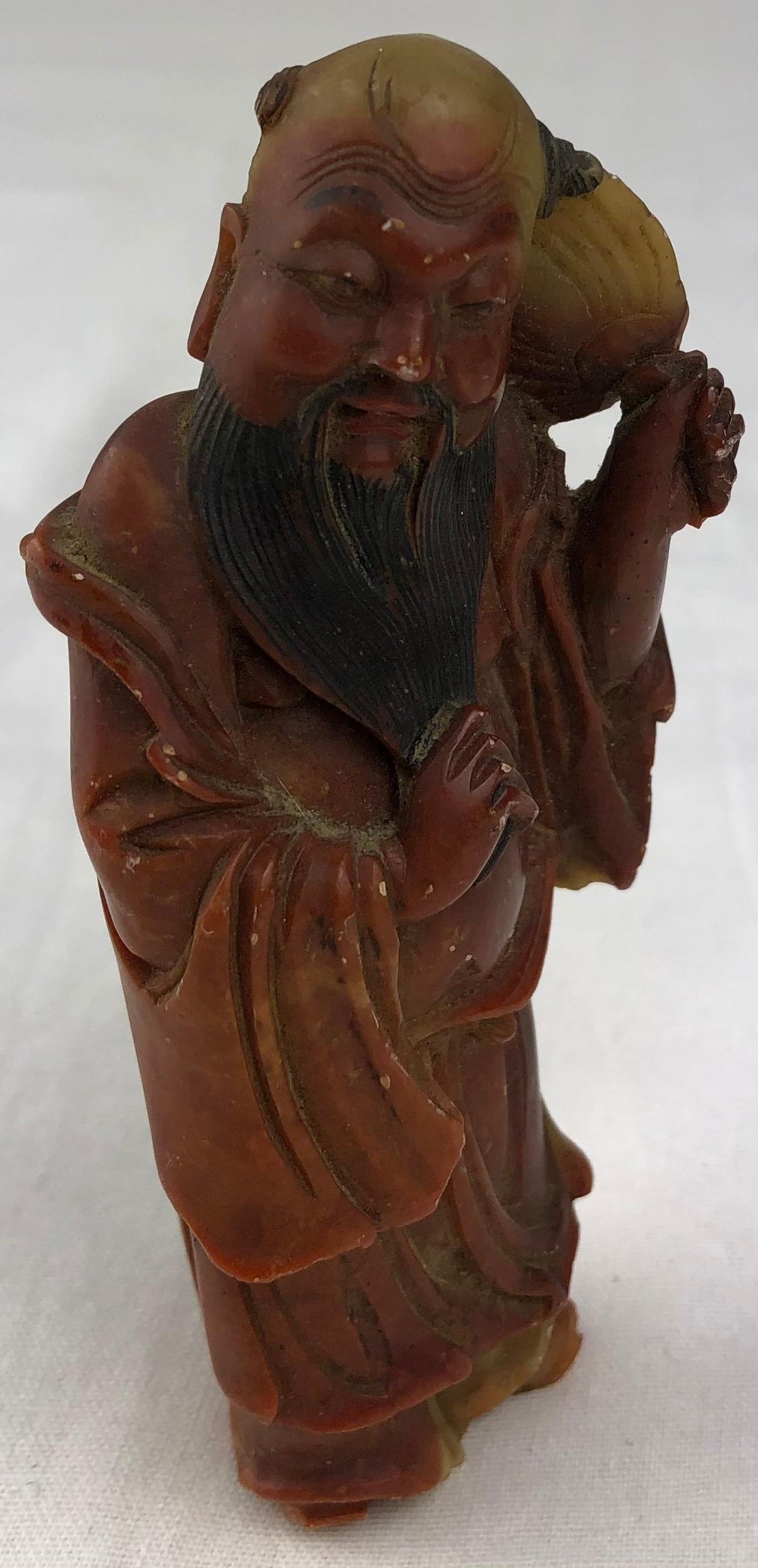 Hand Carved Chinese Figurative Statue or Sculpture, Marble — detail 3