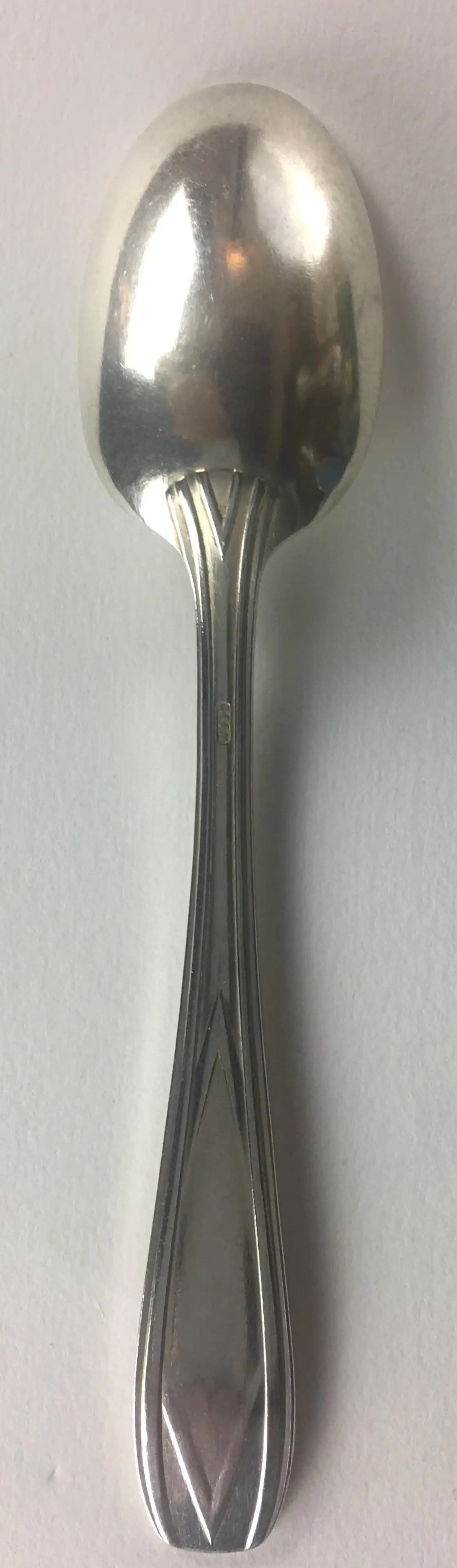 French Art Deco Silver Plated Tea Spoon Set of 12 with Original Box — detail 4