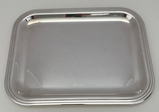 Small Cocktail Tray by Christofle, French Art Deco Silver Plated Serving Tray