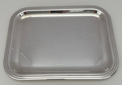 Small Cocktail Tray by Christofle, French Art Deco Silver Plated Serving Tray — detail 6