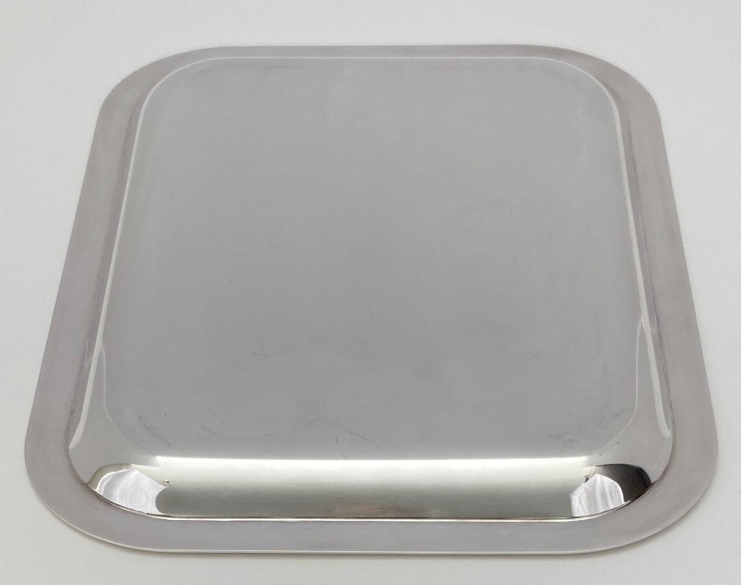 Small Cocktail Tray by Christofle, French Art Deco Silver Plated Serving Tray — detail 3