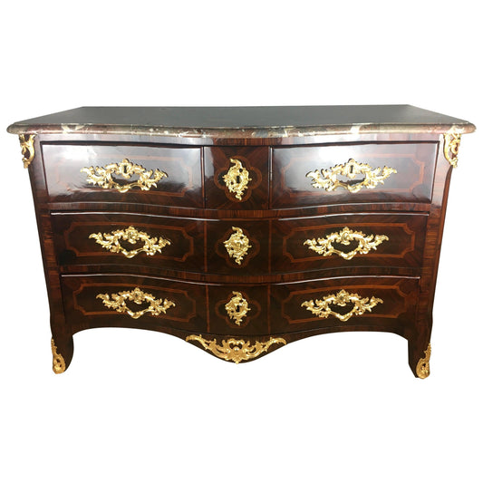 18th Century Louis XV Style Ormolu Mounted Bronze Bombe Commode, Stamped
