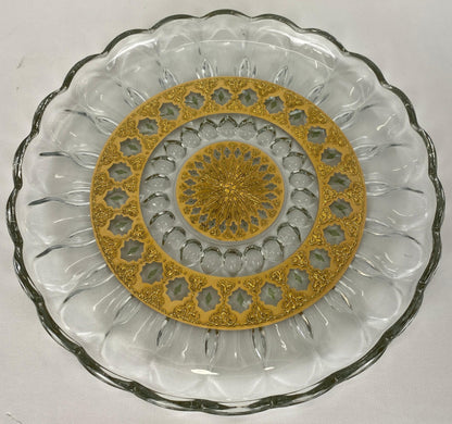 Culver Glass Serving Tray or Culver 22-Karat Gold Leaf Serving Platter — detail 2