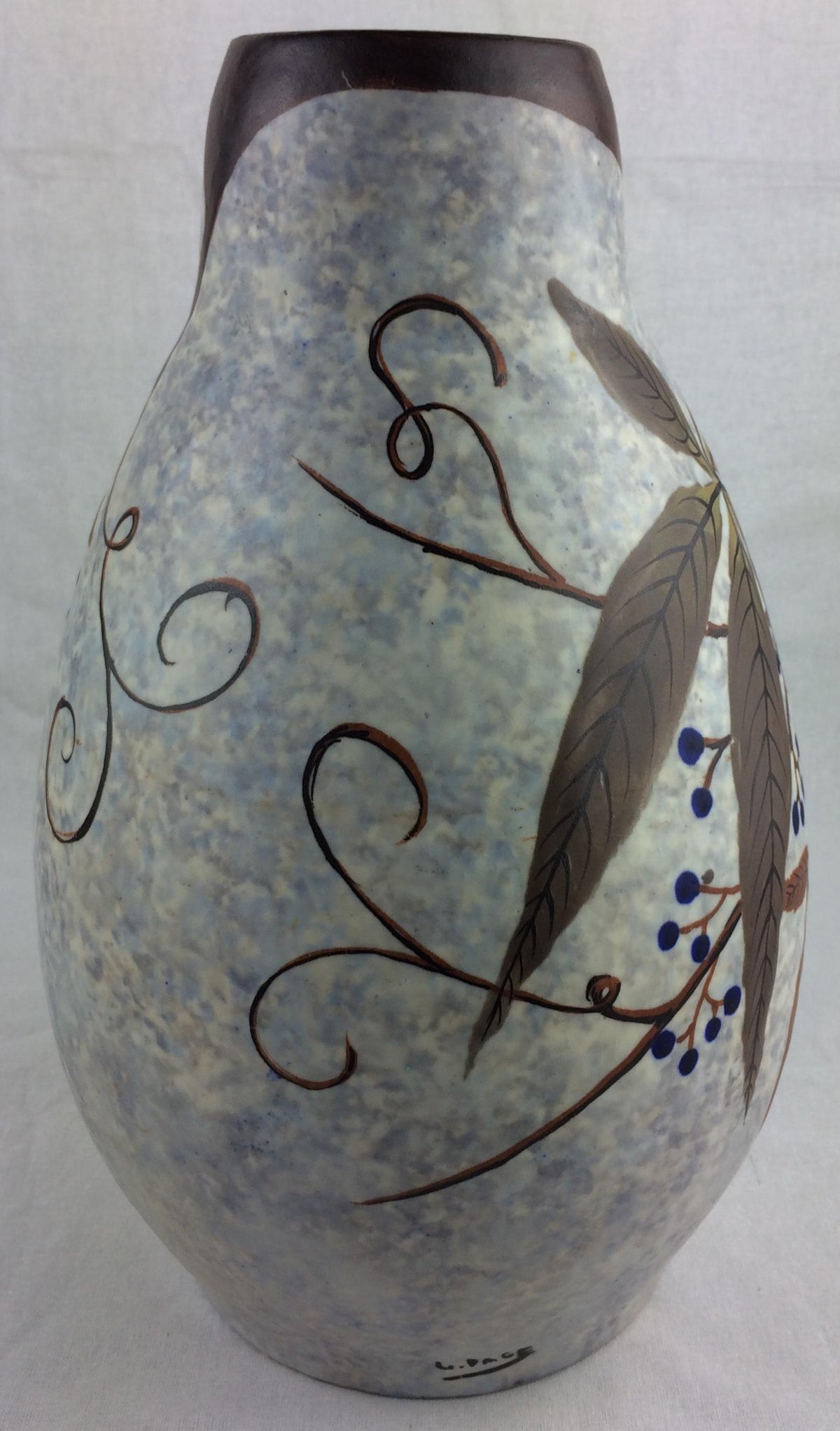 French Art Deco Ceramic Vase by Louis Auguste Dage — detail 7