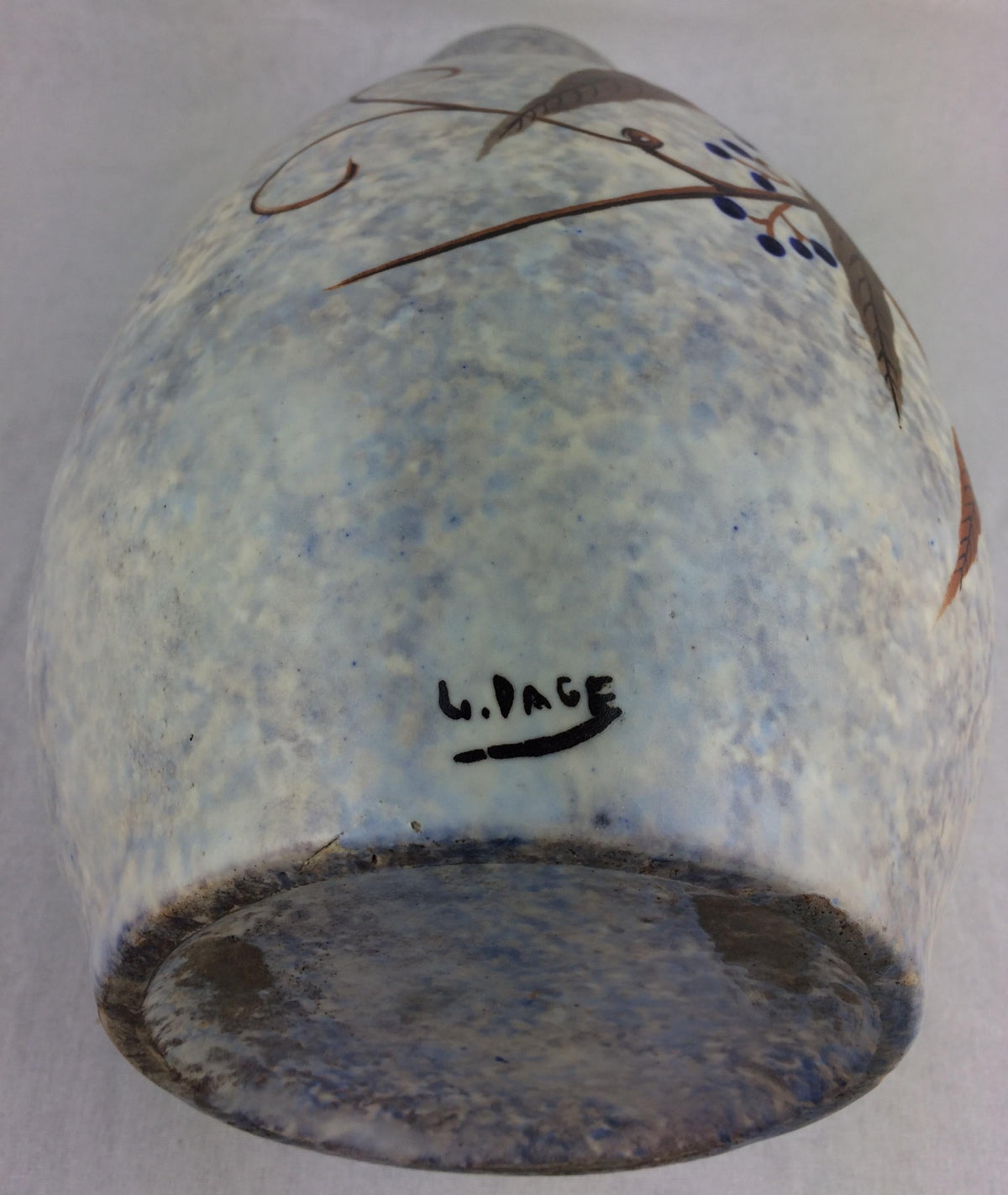 French Art Deco Ceramic Vase by Louis Auguste Dage — detail 3