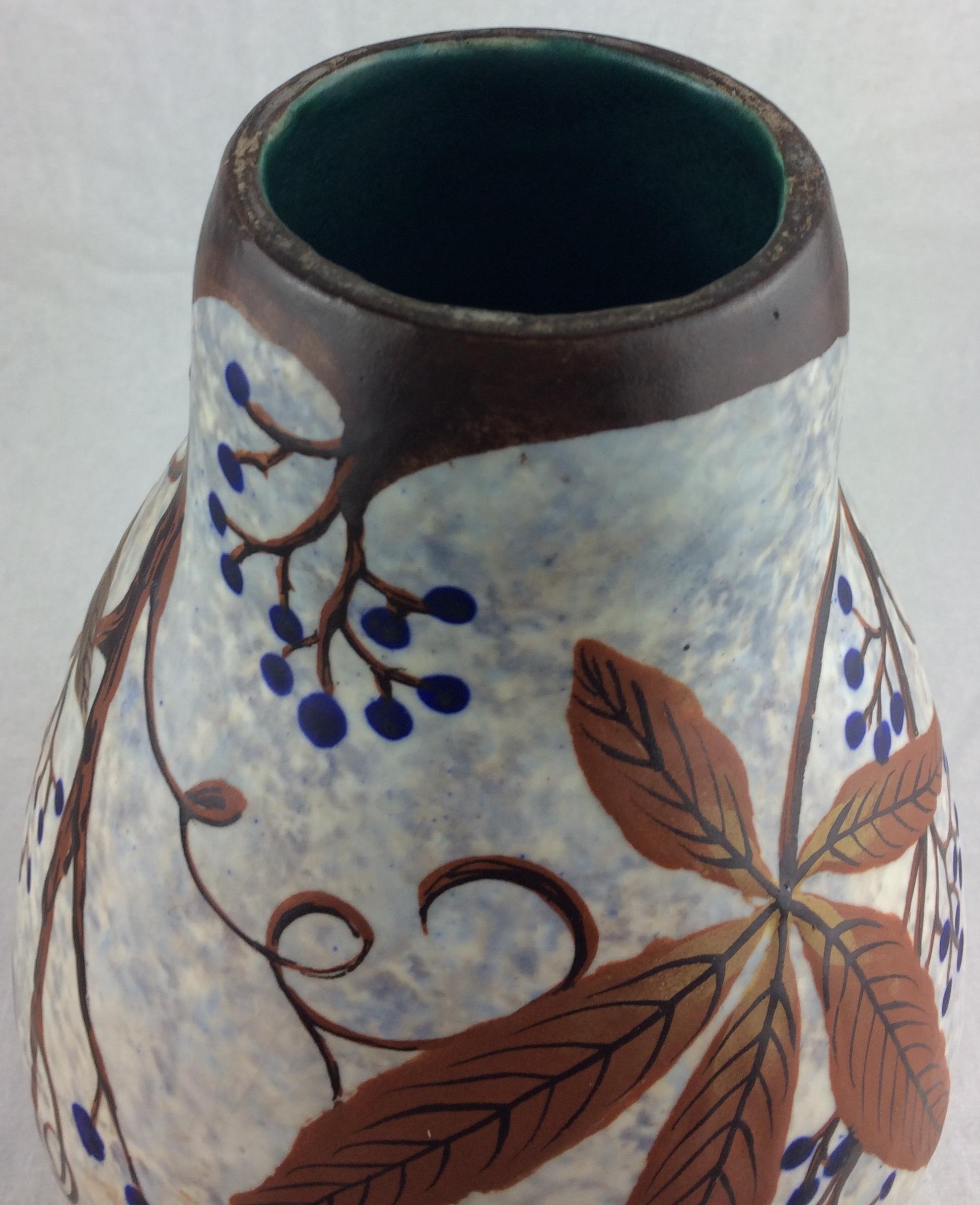 French Art Deco Ceramic Vase by Louis Auguste Dage — detail 10
