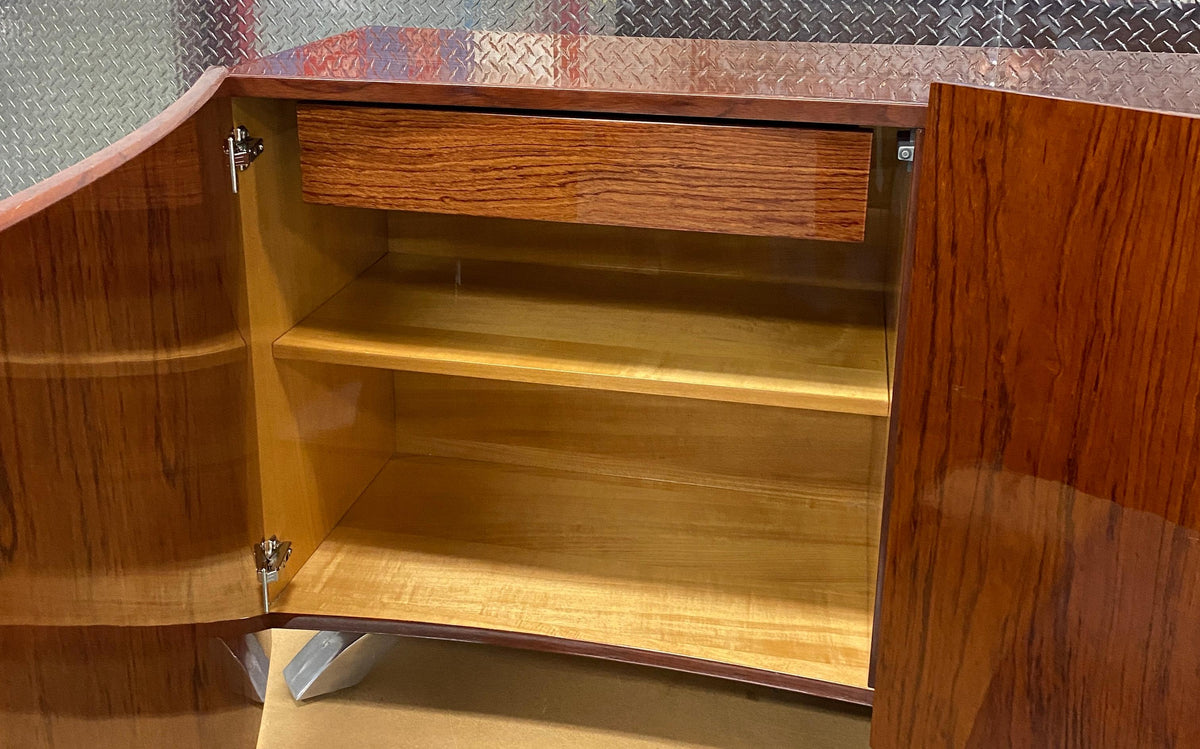 Mid Century Modern Rosewood Sideboard Buffet, Large Credenza by Dakota Jackson — detail 9