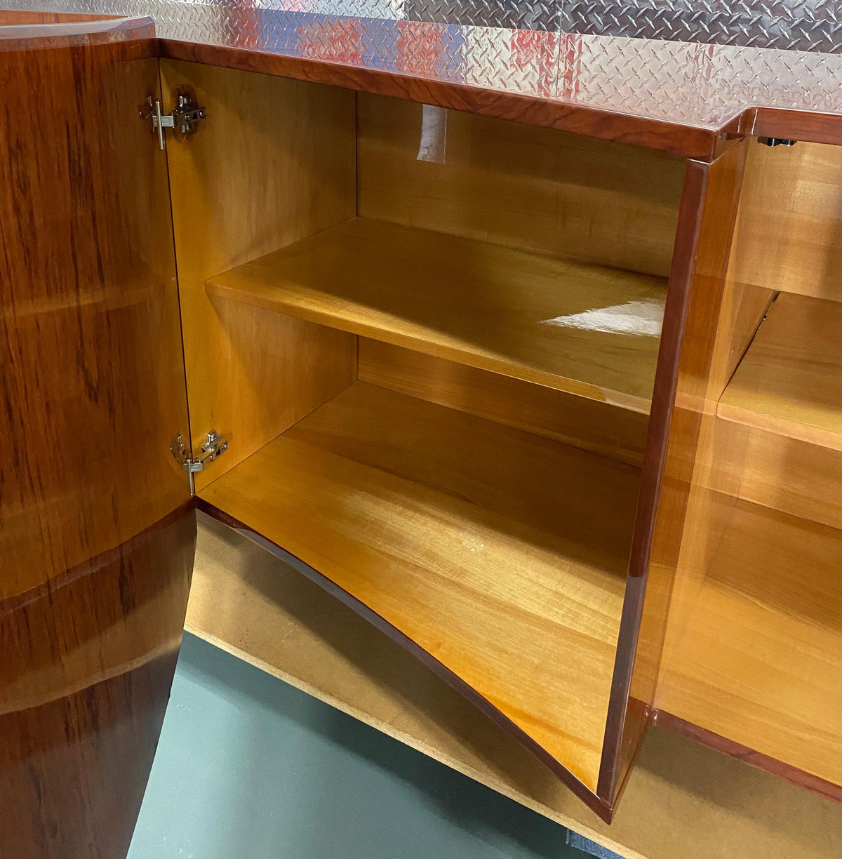 Mid Century Modern Rosewood Sideboard Buffet, Large Credenza by Dakota Jackson — detail 11
