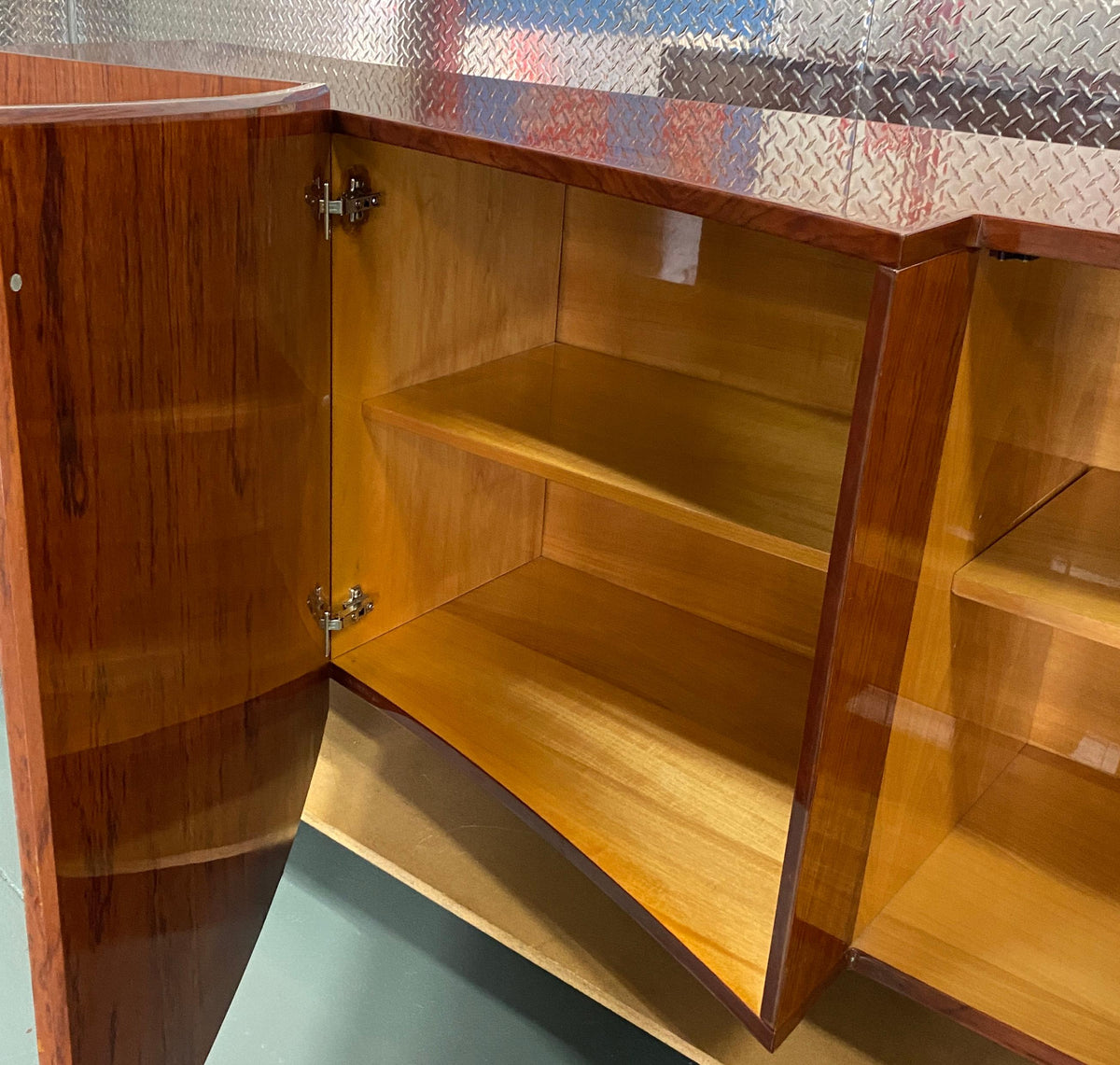 Mid Century Modern Rosewood Sideboard Buffet, Large Credenza by Dakota Jackson — detail 12