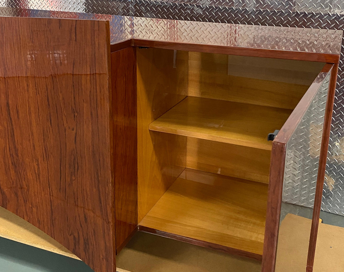 Mid Century Modern Rosewood Sideboard Buffet, Large Credenza by Dakota Jackson — detail 13