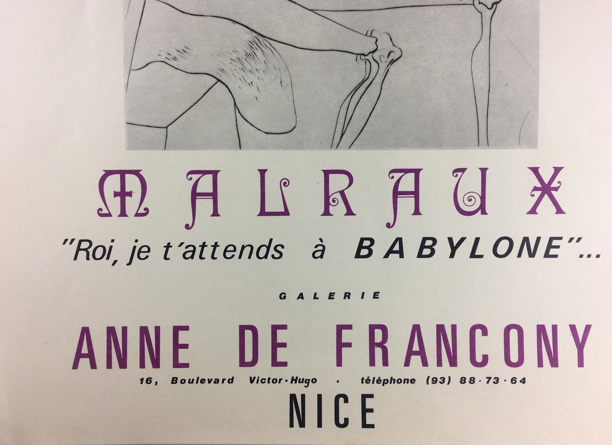 Salvador Dali Midcentury Art Exhibition Poster, 1975 — detail 3