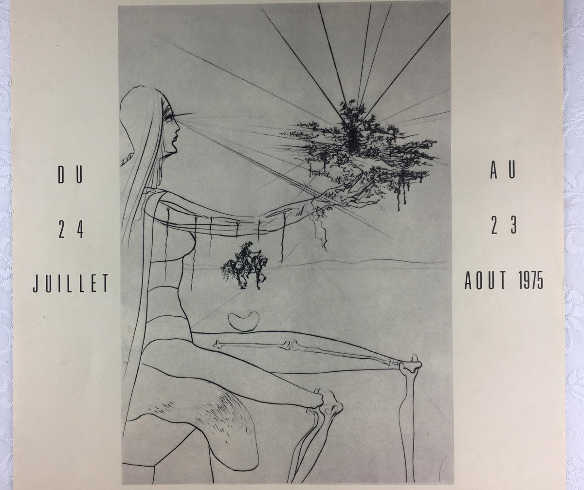 Salvador Dali Midcentury Art Exhibition Poster, 1975 — detail 5